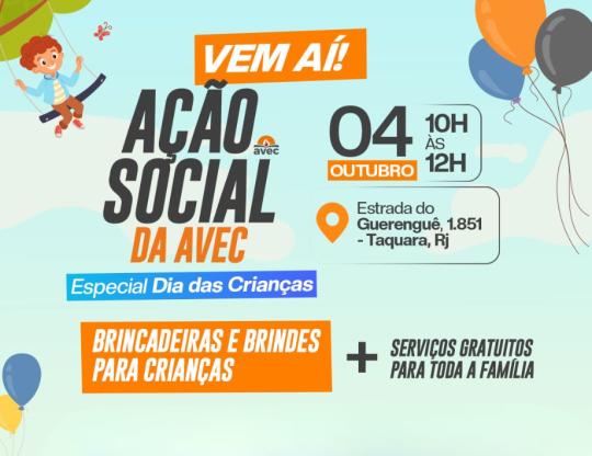 Participe da Ação Social da Avec, edição especial de Dia das Crianças 2025